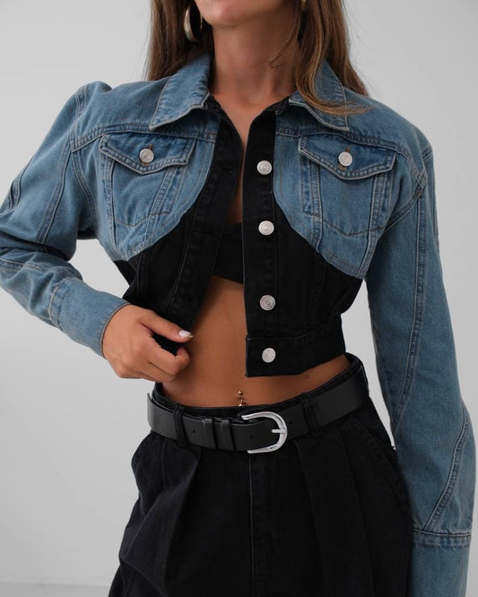 Denim Cropped Jacket