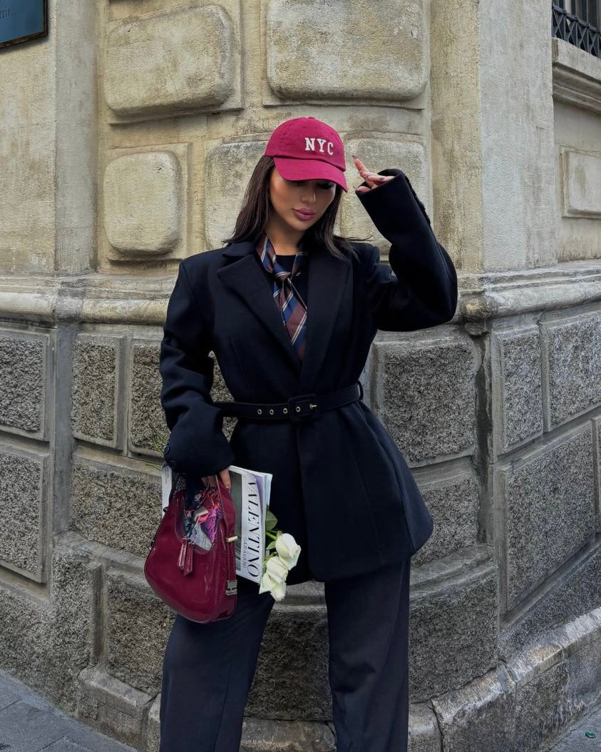 Black Blazer with Belt