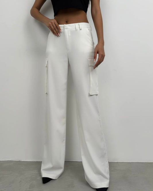 White Cargo Pants