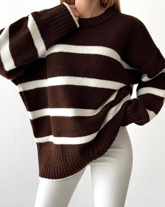 Brown Striped Sweater