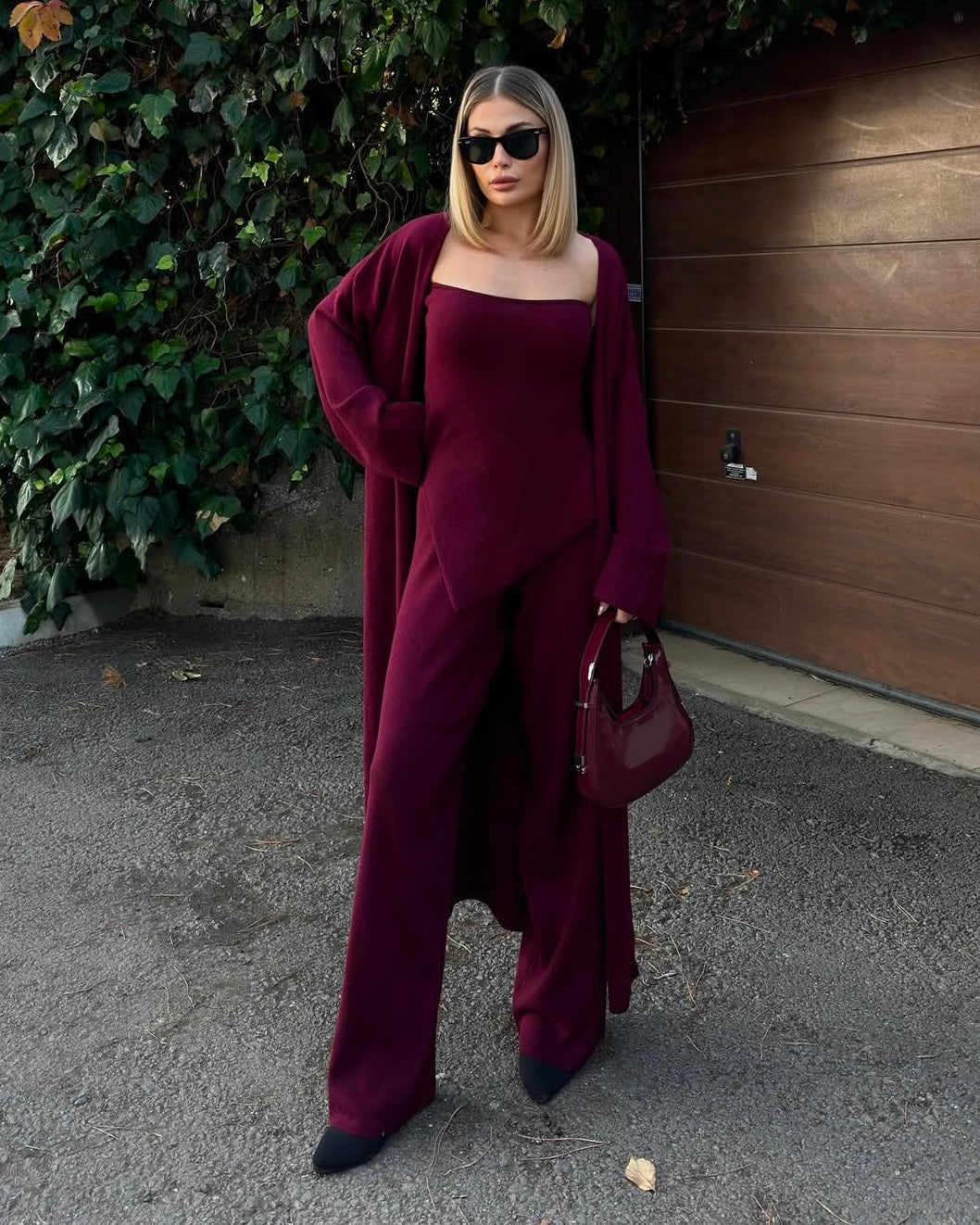 Burgundy 3 Piece Set