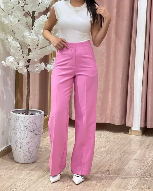 Pink Wide Leg Pants