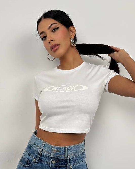 White Cropped T-shirt