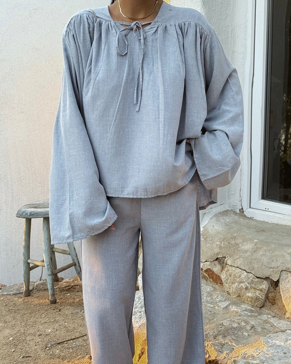 Grey Linen Set