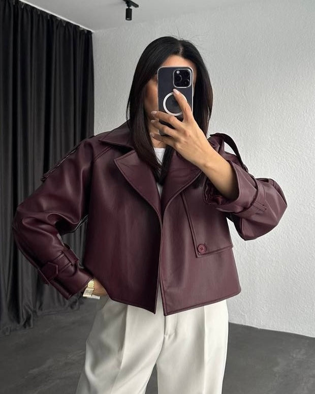 Burgundy Massimo Leather Jacket