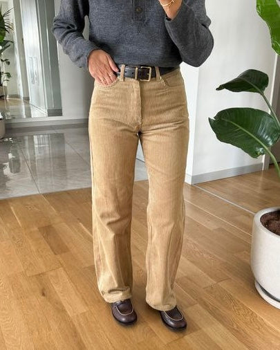 Beige Corduroy Pants