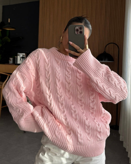 Pink Oversized Sweater