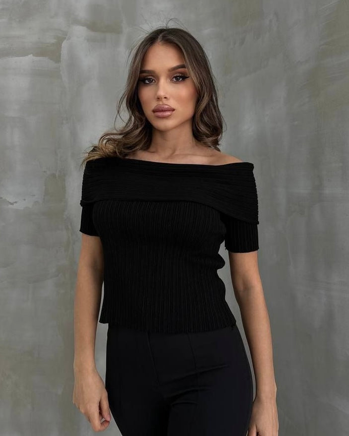 Black Off Shoulder Top