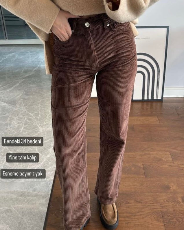 Coffee Brown Corduroy Pants