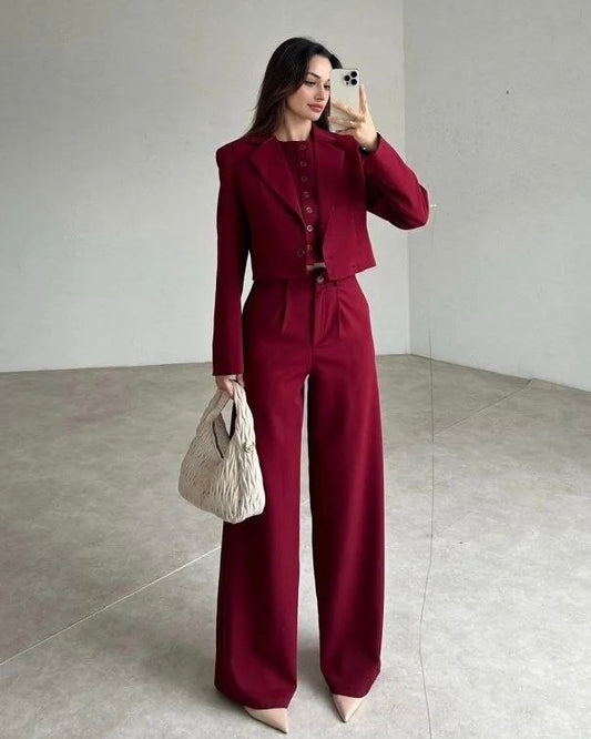 Burgundy 3  Piece Set